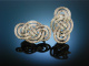 Brilliant Knots! Fantastische Ohrringe Platin Wei&szlig; Gold 750 Brillanten 1 ct