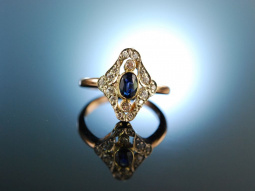 So sch&ouml;n! Fantastischer Ring Verlobungsring Gold 585 Saphir Brillanten