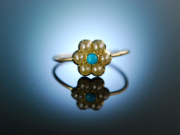 My lovely! Antiker Verlobungs Engagement Ring Gold 15 Kt...