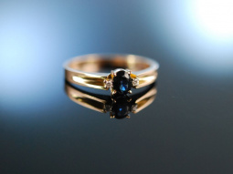 Dein ist mein Herz! Verlobungs Ring Engagement Gold 333 Saphir Brillanten
