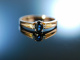 Dein ist mein Herz! Verlobungs Ring Engagement Gold 333 Saphir Brillanten