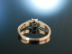 Dein ist mein Herz! Verlobungs Ring Engagement Gold 333 Saphir Brillanten