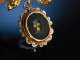 Lovely Ribbon! Antike Schleifenbrosche Gold 375 Pietra Dura England um 1880