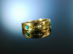 Zarte Bande! Antiker Freundschafts Band Ring um 1880 Gold...