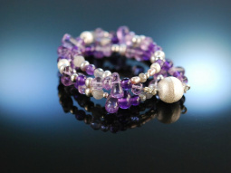 Zarte Pflaume! Fancy Armband Amethyst Achat Zuchtperlen...