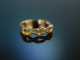 England um 1800! Zarter Empire Saatperlen Ring Gold 375