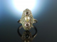 Für dich! Antiker Diamant Ring um 1910 mit Natur Perle Gold 585 Platin