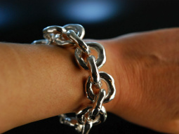 Big Bracelet! Schickes Gliederarmband Silber 925