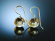 Funky Balls! Ohrringe facettierte Citrin Kugeln Gold 585