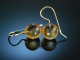 Funky Balls! Ohrringe facettierte Citrin Kugeln Gold 585