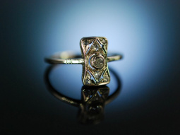 My love! Antiker Verlobungs Ring Gold 585 Diamanten Graz um 1910