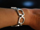 Stylish Boho Bracelet! Cooles breites Armband Silber 835 um 1965