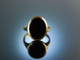 Für Wappen oder Monogramm! Damen Siegel Ring Gold 333 Onyx ungraviert