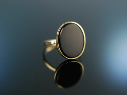 Familien Ring! Damen Wappen Siegel Ring Gold 333 Onyx...