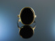 Familien Ring! Damen Wappen Siegel Ring Gold 333 Onyx ungraviert