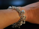 London um 1970! Hübsches Bettel Armband Bracelet 22 Charms Sterling Silber