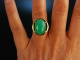 Vintage Green! Massiver schöner Chrysopras Ring Gold 585 um 1960
