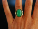 Vintage Green! Massiver sch&ouml;ner Chrysopras Ring Gold 585 um 1960