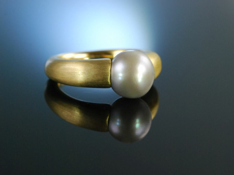 Silver Pearl! Edler Ring Silber 925 vergoldet Zuchtperle