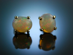 Opal Ohrstecker 3,82 ct Coober Pedy Gold 585 Sonderanfertigung