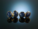 Edles Blau! Sch&ouml;ne Manschettenkn&ouml;pfe Gold 585 Saphir Cabochons