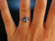 You and me! Beautiful engagement ring gold 375 sapphires England around 1990