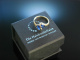 You and me! Beautiful engagement ring gold 375 sapphires England around 1990