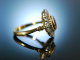 Red Love! Antiker Engagement Verlobungs Ring um 1880 Gold 750 Rubin Diamanten