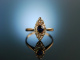 My Love! Antiker Engagement Verlobungs Ring um 1900 Gold 585 Saphir Diamanten