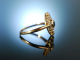 My Love! Antiker Engagement Verlobungs Ring um 1900 Gold 585 Saphir Diamanten