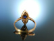 My Love! Antiker Engagement Verlobungs Ring um 1900 Gold 585 Saphir Diamanten