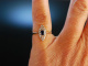 My Love! Antiker Engagement Verlobungs Ring um 1900 Gold 585 Saphir Diamanten