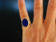 Klassiker! Familien Wappen Siegel Ring Gold 585 Lapislazuli