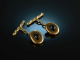 Noble classics! Heavy Cufflinks Gold 585 Sapphire Goldsmith Work