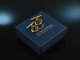 Noble classics! Heavy Cufflinks Gold 585 Sapphire Goldsmith Work