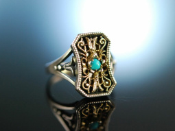 To the dirndl! Traditional costume ring around 1950...