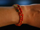 Fancy Coral! Armband 2reihig Sardegna Koralle Peridot Silber 925 vergoldet