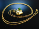 Frosch König Herz und Rosenquarz Anhänger mit Kette Silber 925 vergoldet grünes Email