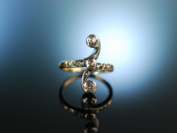 M&uuml;nchen um 1910! Jugendstil Diamant Ring Gold 585 Platin