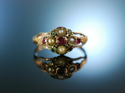 Zarte Bande! Historischer Ring um 1780 Gold 9 Kt...