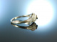 Eleganz des Art Deco! Ring um 1915 Weiß Gold 585 Platin Diamanten 0,2 ct