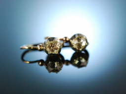 Historisches Funkeln! Ohrringe um 1800 Diamant Rosen Gold...