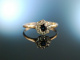 My love! Historischer Verlobungs Freundschafts Engagement Ring Diamanten Saphir Gold 585