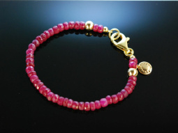 Fine Ruby! Armband Rubine Silber 925 vergoldet