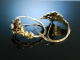 Mnchner Biedermeier! Historische Ohrringe Schaumgold 585 Granate Simili Perlen um 1850