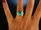 Around 1955! Beautiful Vintage Turquoise Ring Gold 585