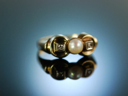 My love! Freundschafts Verlobungs Ring um 1930 Gold 585...