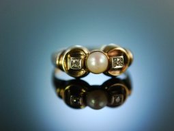 My love! Freundschafts Verlobungs Ring um 1930 Gold 585...