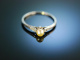 Zarte Bande! Historischer Verlobungs Ring Gold 585 Platin Naturperle Diamanten