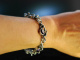 Sixties! Oly Modernist Set Bracelet Pendant with chain and ring Silver 835 Amethyst